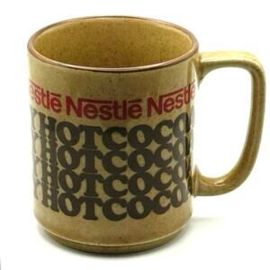 Vintage Nestlé Hot Cocoa Mug • 1970s Stoneware • Japan • 3.5” Tall